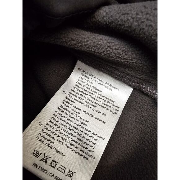 helly hansen Vest Men’s Small Gray Fleece Lined Soft shell Vest Company Logo - Picture 9 of 11